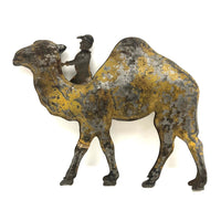 19th C. Althoph Bergmann Camel and Rider Tin Toy