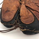 Black and Brown Leather Antique Button Back Catcher's Mitt