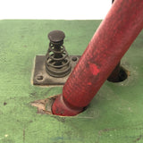 Cute Wooden Man in Red on Green Base Old Spring Action Toy