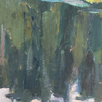 Chaloi Leonty, Painterly 1976 Oil on Cardboard Trees and Water Russian Landscape