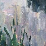 Chaloi Leonty, Painterly 1976 Oil on Cardboard Trees and Water Russian Landscape