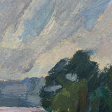 Chaloi Leonty, Painterly 1976 Oil on Cardboard Trees and Water Russian Landscape