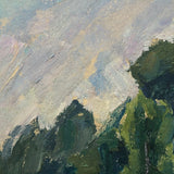 Chaloi Leonty, Painterly 1976 Oil on Cardboard Trees and Water Russian Landscape