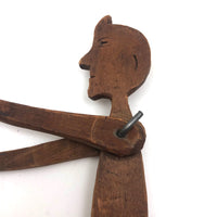 Long Limbed Carved and Jointed Wooden Toy Figure