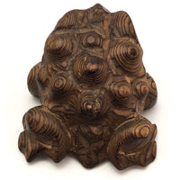 Hand Carved Cryptomeria (Japanese Cedar) Wood Horny Toad