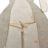 1860s Hand-painted Paper Doll with Blue and Gold Dress