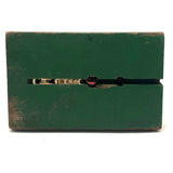 Cute Wooden Man in Red on Green Base Old Spring Action Toy