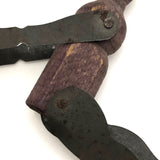 Charming Old Joined Clothespin Figures with Tin Arms and Legs