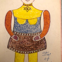 Moses Baker, Outsider Artist, 1974-75 Mixed Media Drawings -- 14 Total, Sold Individually
