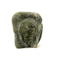 Wonderful Inuit Carved Stone Janus Faced Sculpture