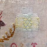 Large English Woolen Sampler with Alphabets, Darning Patterns, and Deer