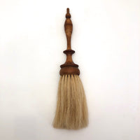 Gorgeous 19th Century Round Horsehair Brush with Turned Wooden Handle - Reserved for J.L