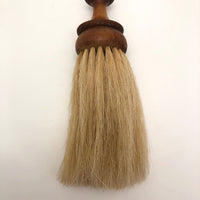 Gorgeous 19th Century Round Horsehair Brush with Turned Wooden Handle - Reserved for J.L