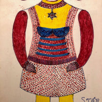 Moses Baker, Outsider Artist, 1974-75 Mixed Media Drawings -- 14 Total, Sold Individually