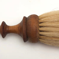 Gorgeous 19th Century Round Horsehair Brush with Turned Wooden Handle - Reserved for J.L
