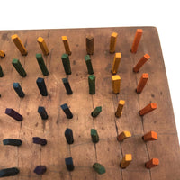Ideal Primary Pegboard with Colorful Wooden Pegs