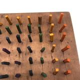 Ideal Primary Pegboard with Colorful Wooden Pegs