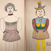 Moses Baker, Outsider Artist, 1974-75 Mixed Media Drawings -- 14 Total, Sold Individually