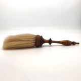 Gorgeous 19th Century Round Horsehair Brush with Turned Wooden Handle - Reserved for J.L