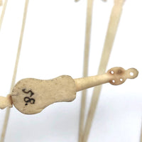 Victorian Bone Spillikins (with Musical Instruments!) in Wooden Box
