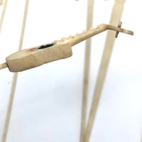 Victorian Bone Spillikins (with Musical Instruments!) in Wooden Box