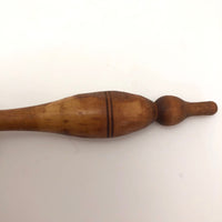 Gorgeous 19th Century Round Horsehair Brush with Turned Wooden Handle - Reserved for J.L