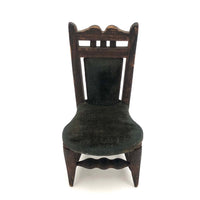 Sweet Miniature Handmade Velvet Covered Chair