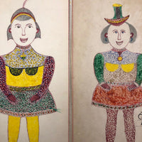 Moses Baker, Outsider Artist, 1974-75 Mixed Media Drawings -- 14 Total, Sold Individually