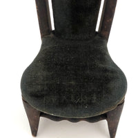 Sweet Miniature Handmade Velvet Covered Chair