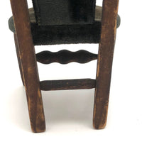 Sweet Miniature Handmade Velvet Covered Chair