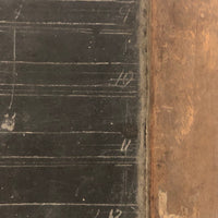Antique School Slate with Hand-etched Lines and Numbers (and Carved Initials)
