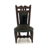 Sweet Miniature Handmade Velvet Covered Chair