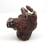One of a Kind Papier Mache Dog Head