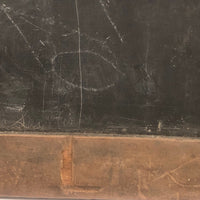 Antique School Slate with Hand-etched Lines and Numbers (and Carved Initials)