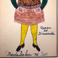 Moses Baker, Outsider Artist, 1974-75 Mixed Media Drawings -- 14 Total, Sold Individually