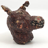 One of a Kind Papier Mache Dog Head