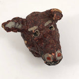 One of a Kind Papier Mache Dog Head