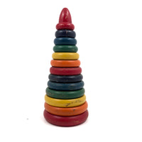Nice Old Holgate Rainbow Colored Stacking Toy c. 1930s-40s