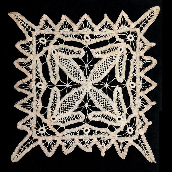 Antique Handmade Needle Lace Doily