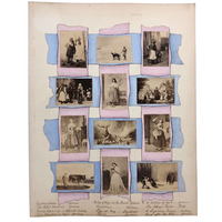 Victorian Art History Lesson - Collaged Prints of Paintings Amid Watercolored Ribbons