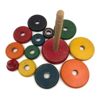 Nice Old Holgate Rainbow Colored Stacking Toy c. 1930s-40s