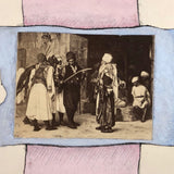 Victorian Art History Lesson - Collaged Prints of Paintings Amid Watercolored Ribbons