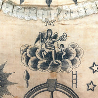 Very Rare, 1818 Early James T. Porter (Marked) Middletown, CT Masonic Grand Master Apron