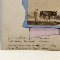 Victorian Art History Lesson - Collaged Prints of Paintings Amid Watercolored Ribbons