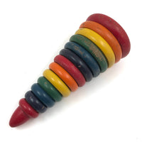 Nice Old Holgate Rainbow Colored Stacking Toy c. 1930s-40s