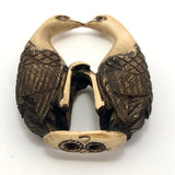 Japanese Netsuke with Pair of Perched Birds