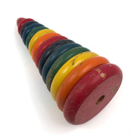 Nice Old Holgate Rainbow Colored Stacking Toy c. 1930s-40s