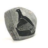 Double-sided Inuit Soapstone Carving with Figures and Eagle