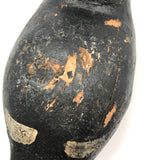 Hand-carved Hunted Over Old Black Duck Working Decoy