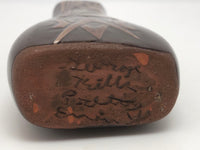 Sioux Native American Brown Pottery Vase by George Kills Pretty Enemy
